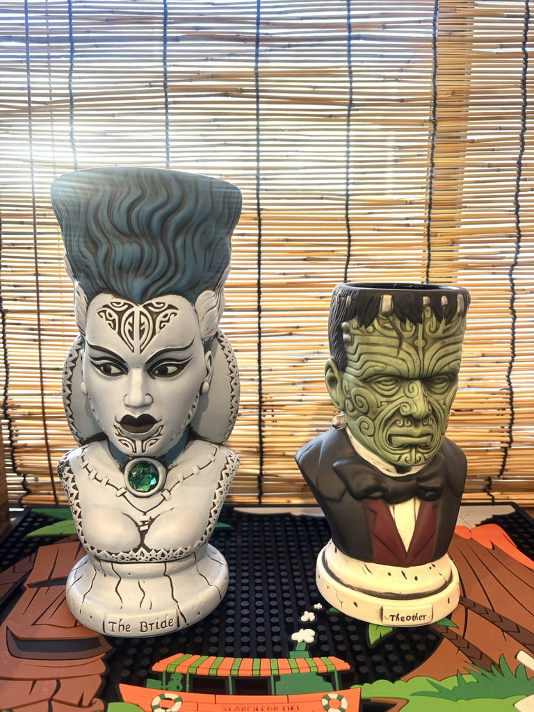 Tiki Mug The Other Frankenstein and Bride by Big Toe Tiki Farm Full Color NiB