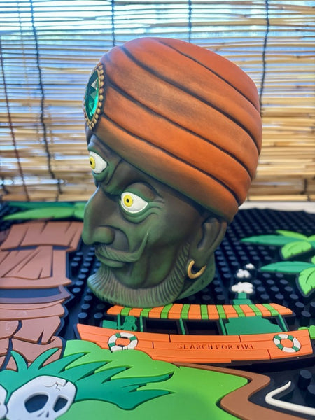 Tiki Farm The Hypnotist Tiki Mug Sam Gambino Orange & Green NIB