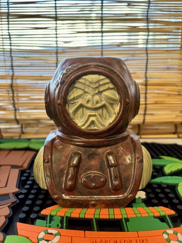 Tiki Farm Aqua Tiki Diver Mug by Flounder Corro del Cobre Glaze Ltd 250 NIB