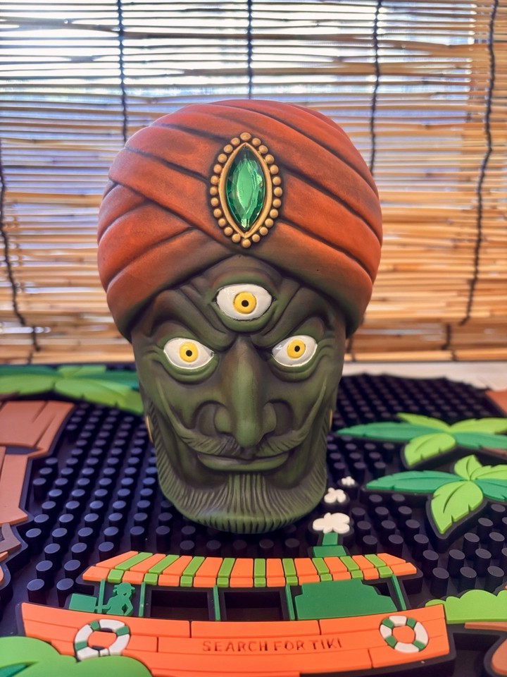 Tiki Farm The Hypnotist Tiki Mug Sam Gambino Orange & Green NIB