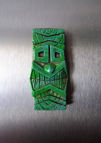 Green Tiki Magnet