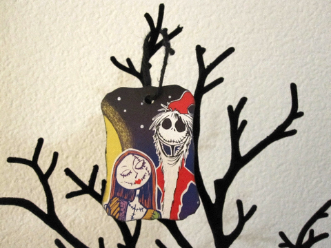 Jack and Sally Nightmare Before Christmas Ornament - Halloween Christmas Gothic Decor