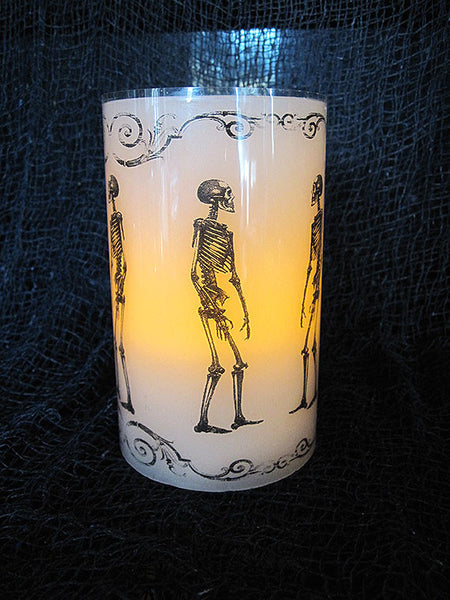 Skeleton LED Flameless Wax Candle