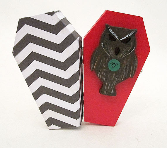 Twin Peaks inspired Wood Coffin Box
